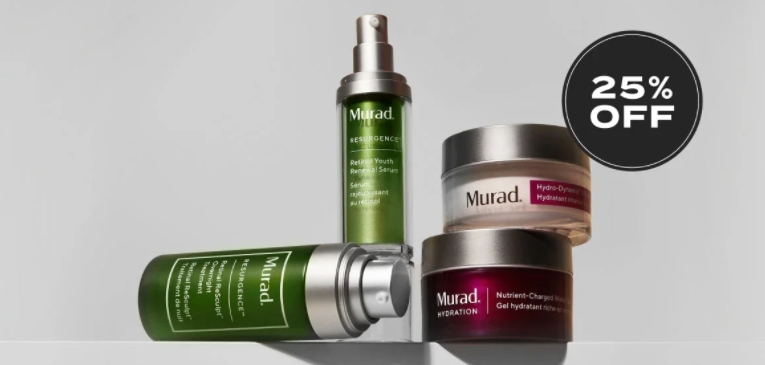 Murad UK：全场护肤热卖，无门槛7.5折+满赠3件套  购物返利请关注公众号：芒省真好省