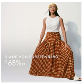 THE OUTNET 美站：DVF 法式美裙热卖 封面同款超长半身裙$189 3.5折起+部分额外6.4折 购物返利请关注公众号：芒省真好省