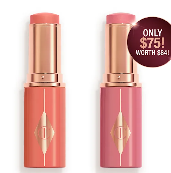 Charlotte Tilbury 新品腮红棒 2支装（价值$84） $75（约538.24元）   购物返利请关注公众号：芒省真好省